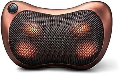 Neck Cushion Full Body Massager with Heat for Pain Relief Massage Machine (Brown) - HalfPe