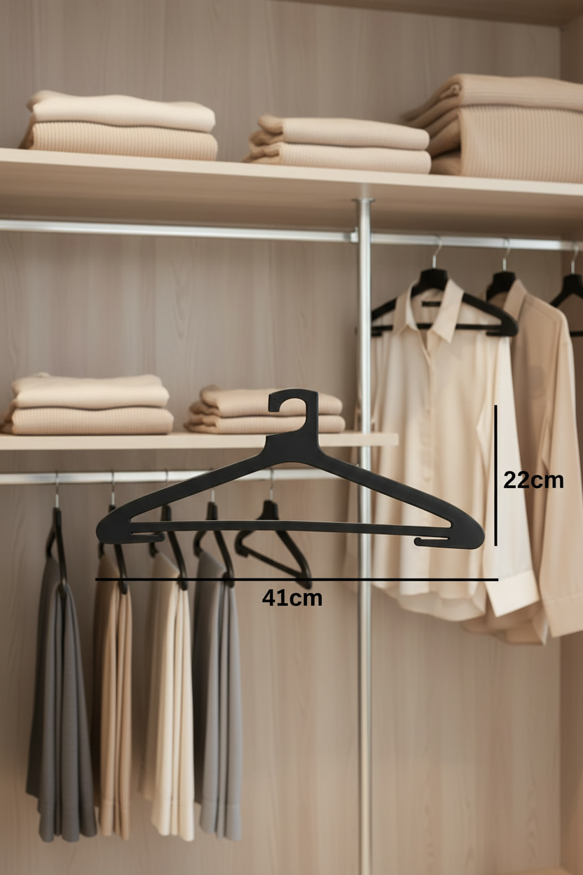 Plastic Cloth Hanger Set - 3 Pcs SUPER