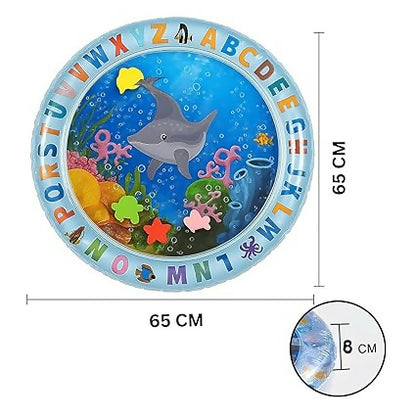 Inflatable Baby Water Play Mat Leakproof Tummy Time Toy & Fun Activity Center for Kids – Indoor & Outdoor Use, Multicolour (Pack of 1)