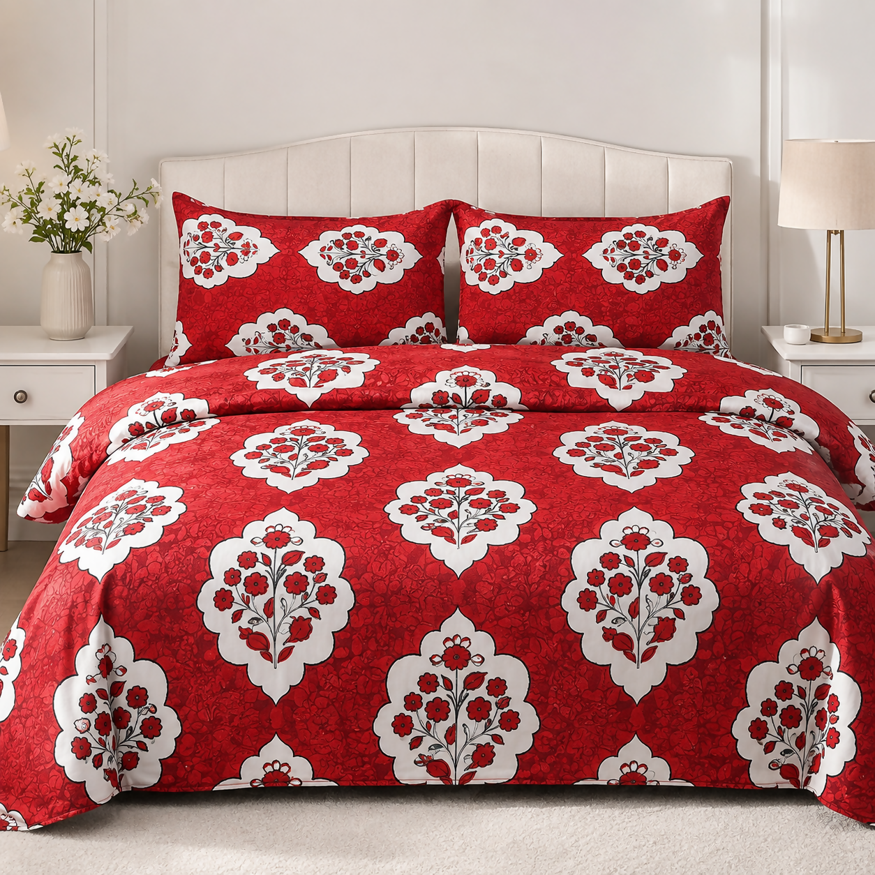 Dream Living Royal Double Bedsheet Set with 2 Pillow Covers – 3 Piece Set, 220 × 240 cm