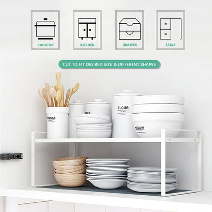 Multipurpose Anti-slip Bathroom Kitchen Cabinet Drawer Shelf Mat Liner Sheets Roll Fridge Mat Table Mat Anti-slip Super Strong Placement Mat For Fridge Bathroom Kitchen Drawer Shelf Liner (45cmx1.25m)