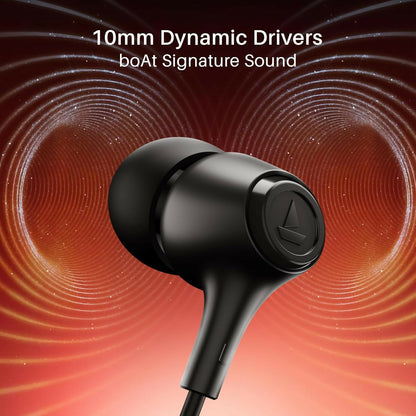 boAt Bassheads 95 with Wired in Ear Phones ,120Cm Cable & 3.5Mm Jack(Active Black)
