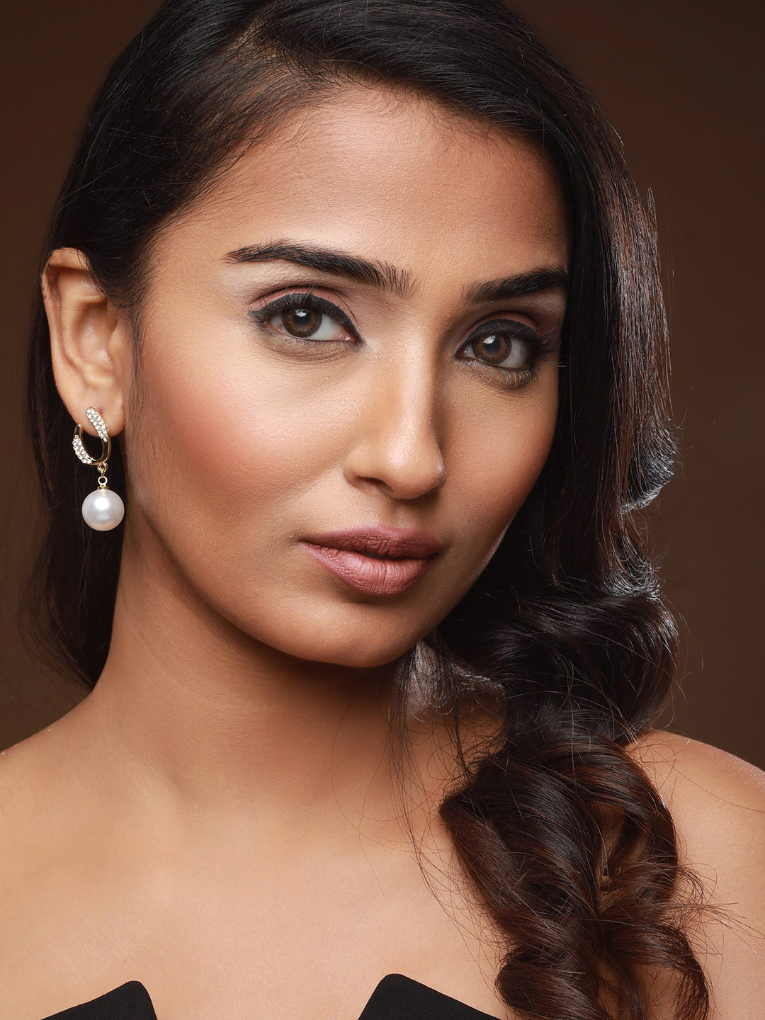 Gold-Plated Contemporary Drop Earrings