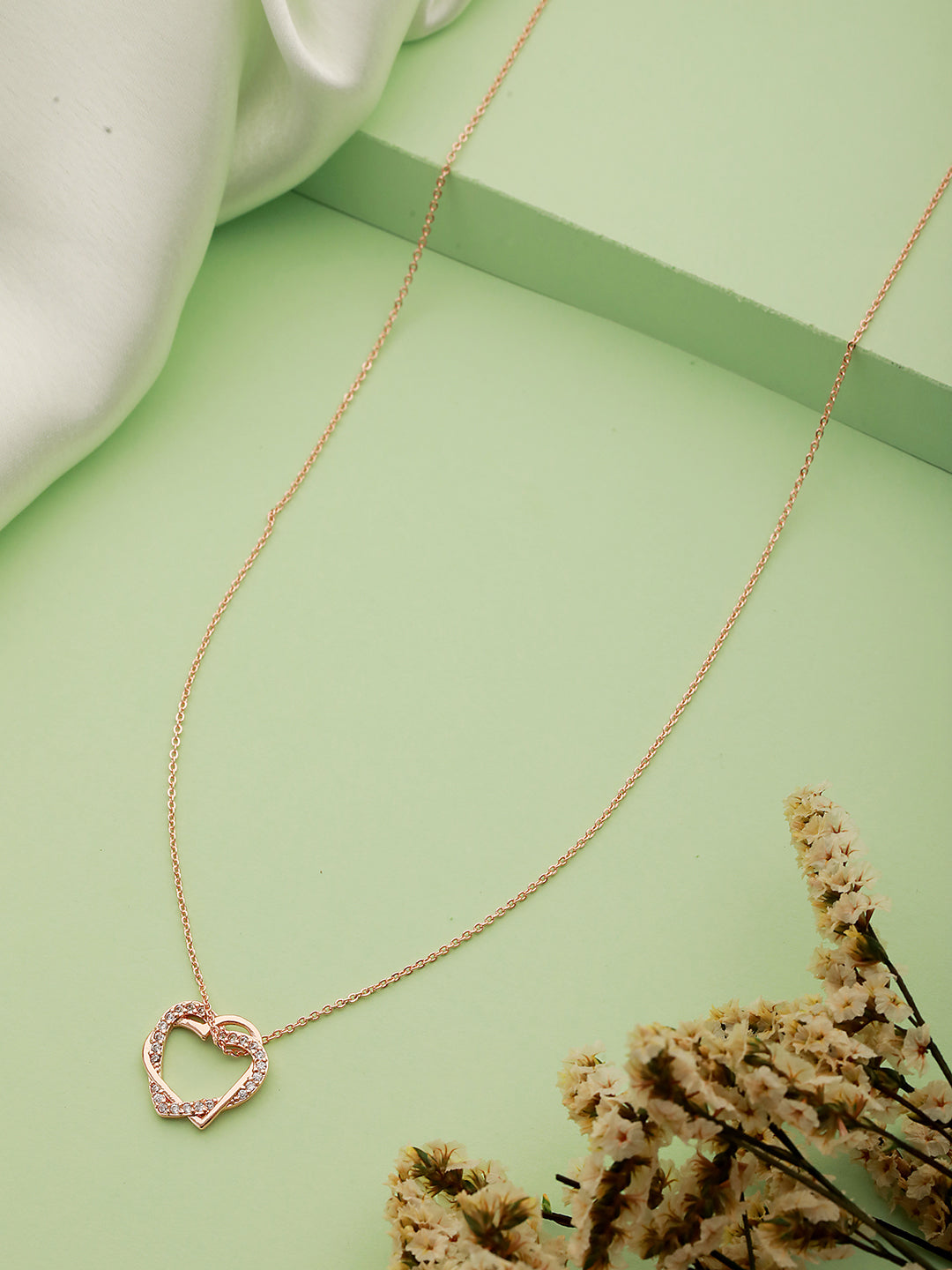 Rose Gold Plated American Diamond Studded Mangalsutra