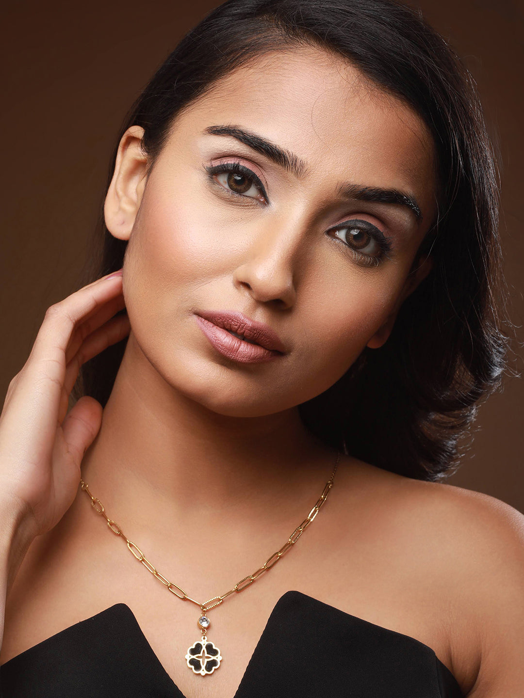 Jazz and Sizzle Gold-Plated Heart Shaped Pendant Chain