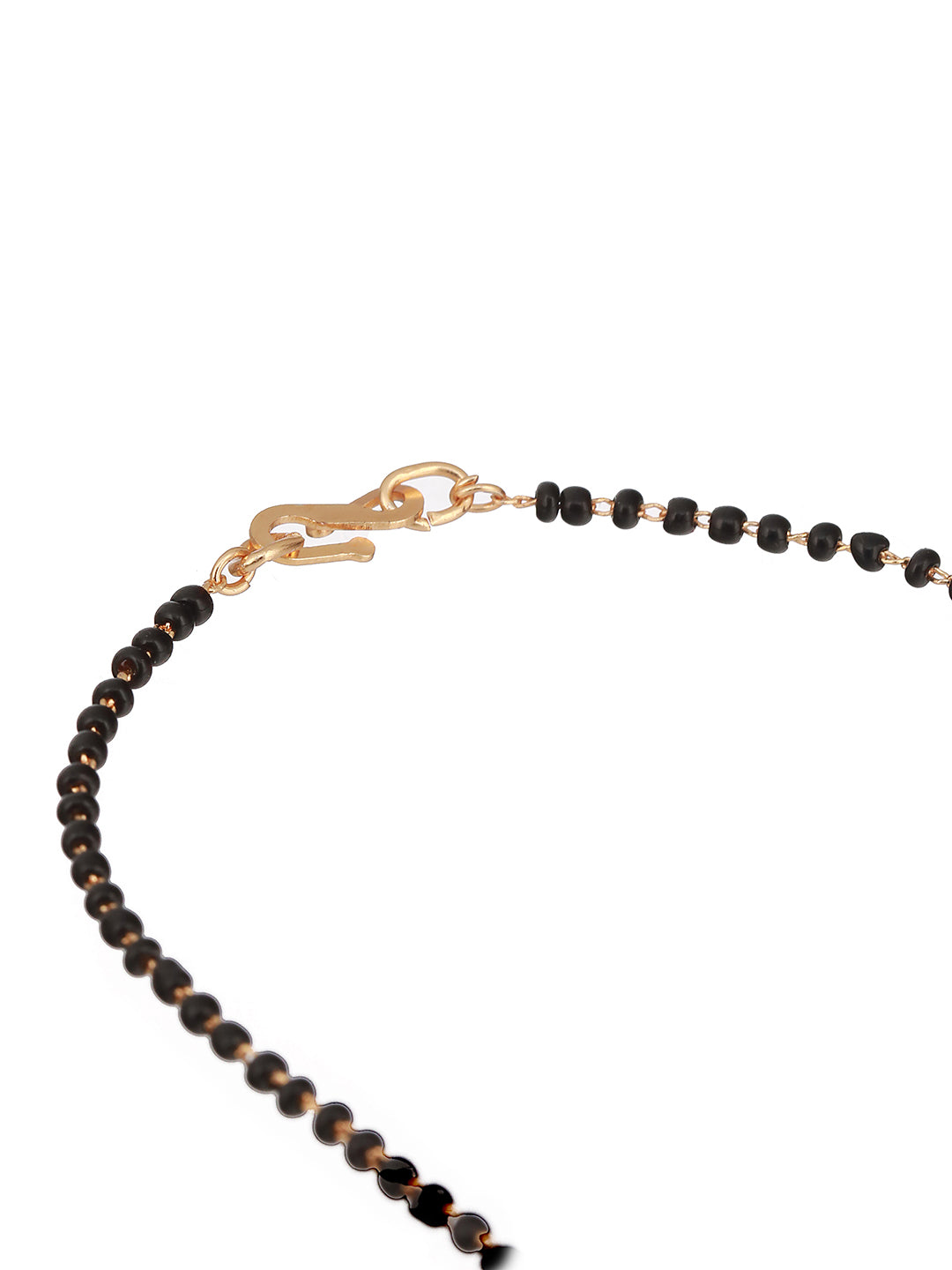 Rose Gold Plated American Diamond Studded & Pearl Embellished Mangalsutra