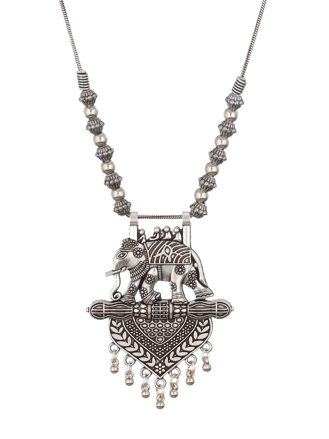 Silver-Toned Alloy Handcrafted Necklace