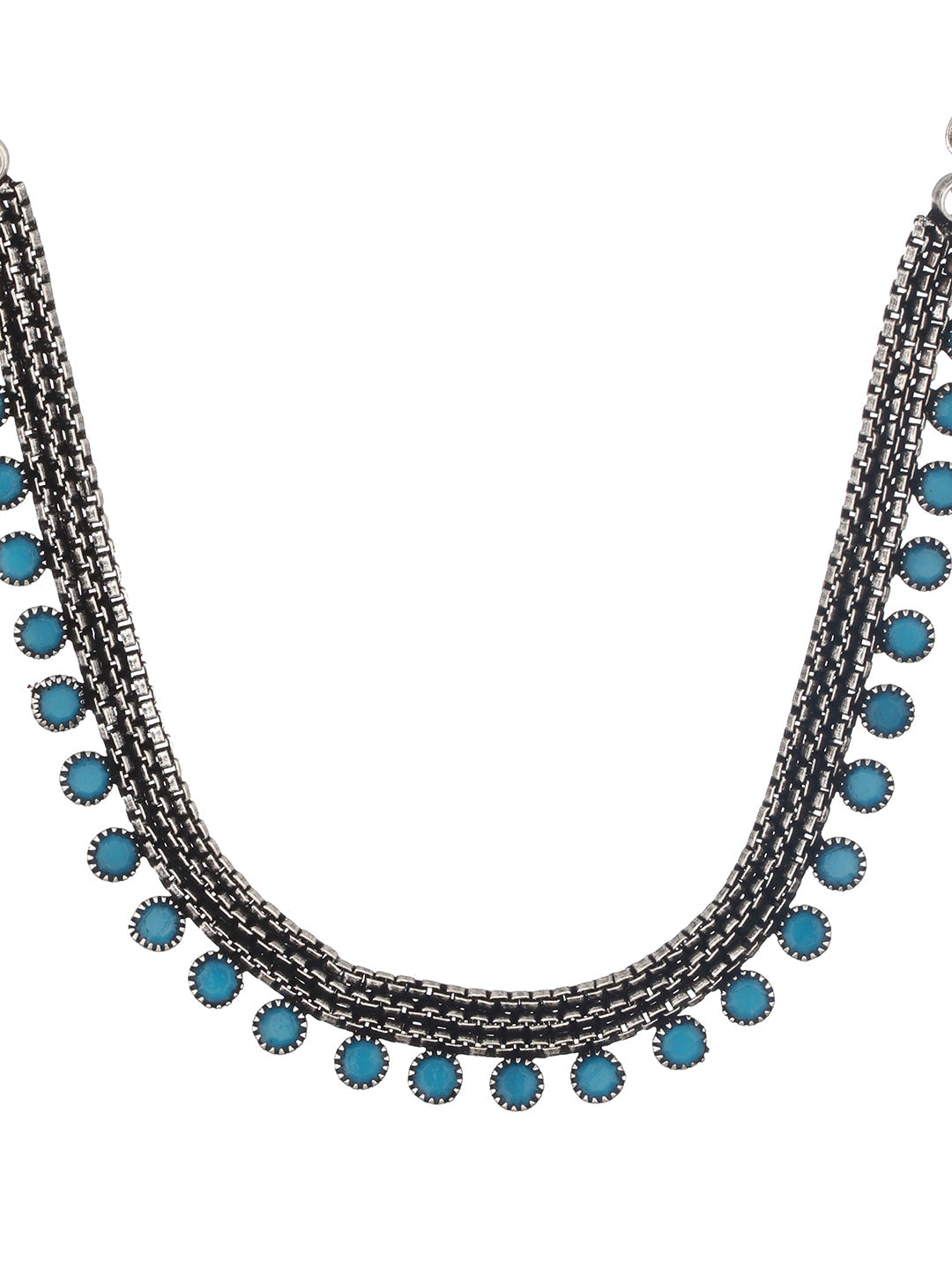 Gold-Plated Kundan-Studded &amp; Beaded Jewellery Set