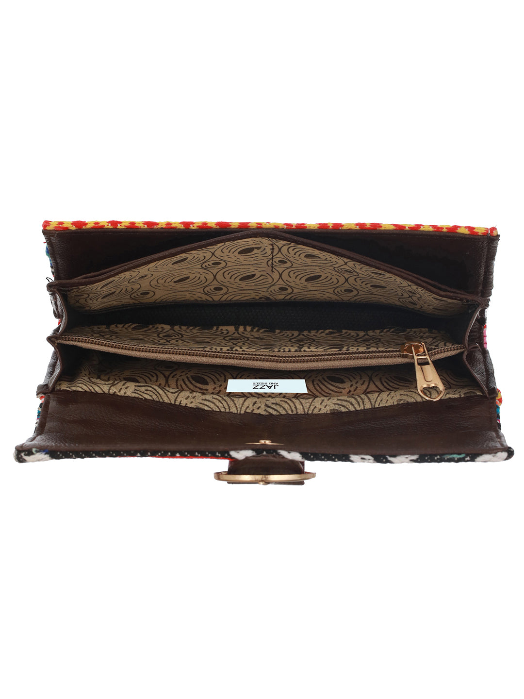 Women Pink & Brown Printed Two Fold Wallet