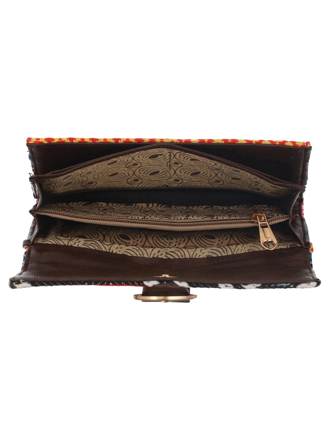 Women Pink & Brown Printed Two Fold Wallet
