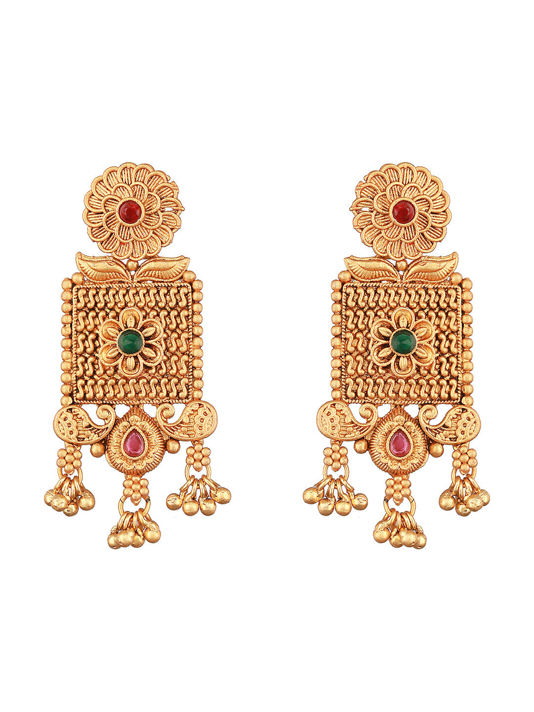 Gold-Toned Classic Drop Earrings