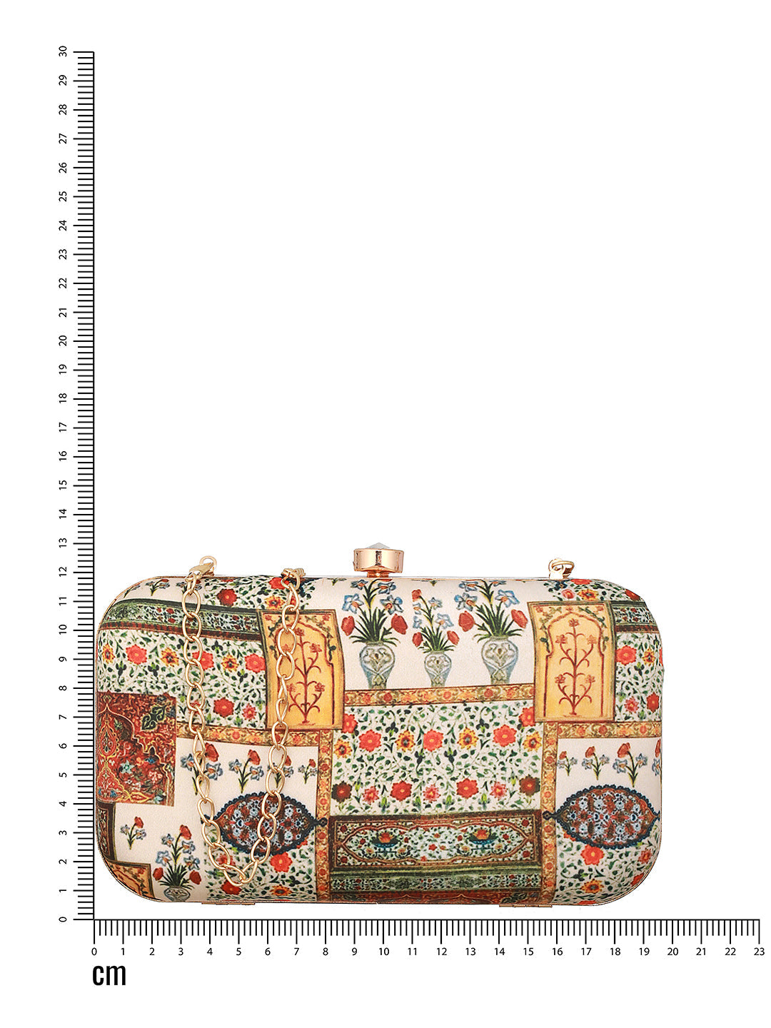 Ethnic Motif Printed Box Clutch