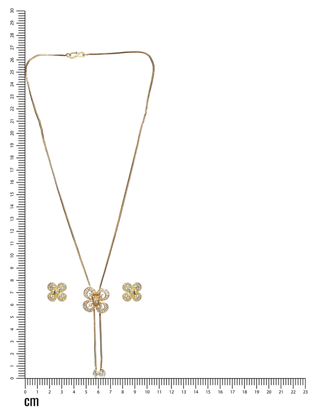 Gold-Plated Handcrafted Ad Stone-Studded Adjustable Jewellery Set