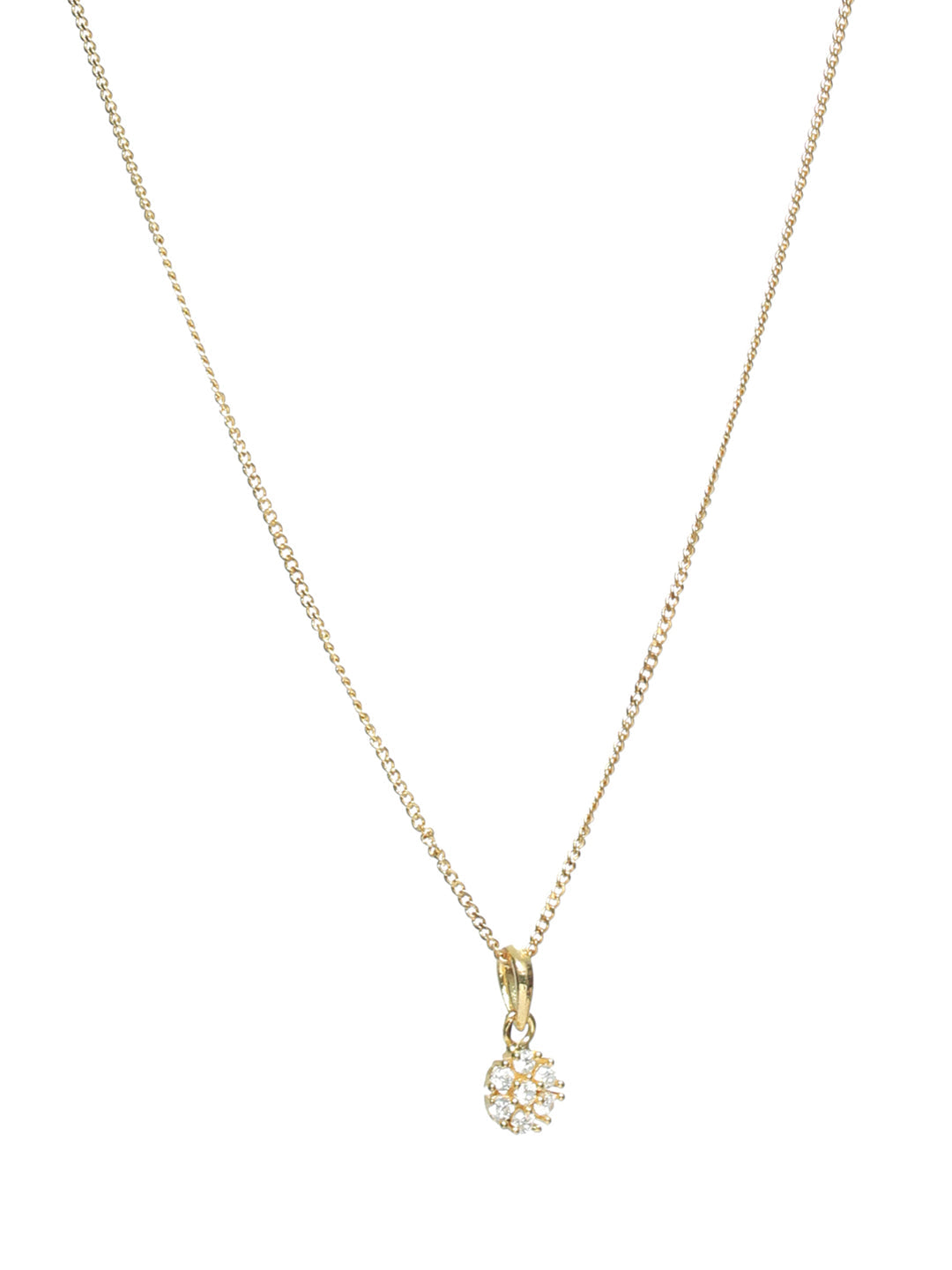 Gold-Plated White Ad Studded Chain