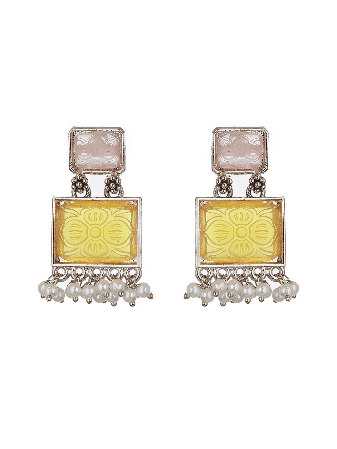 Silver-Plated Geometric Drop Earrings (Set of 2) ‚Äì Statement & Minimal | Jazz & Sizzle