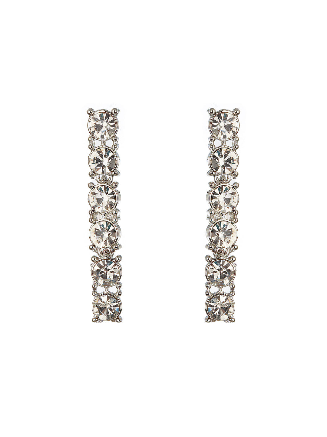 Rhodium-Plated Ad-Studded Jewellery Set