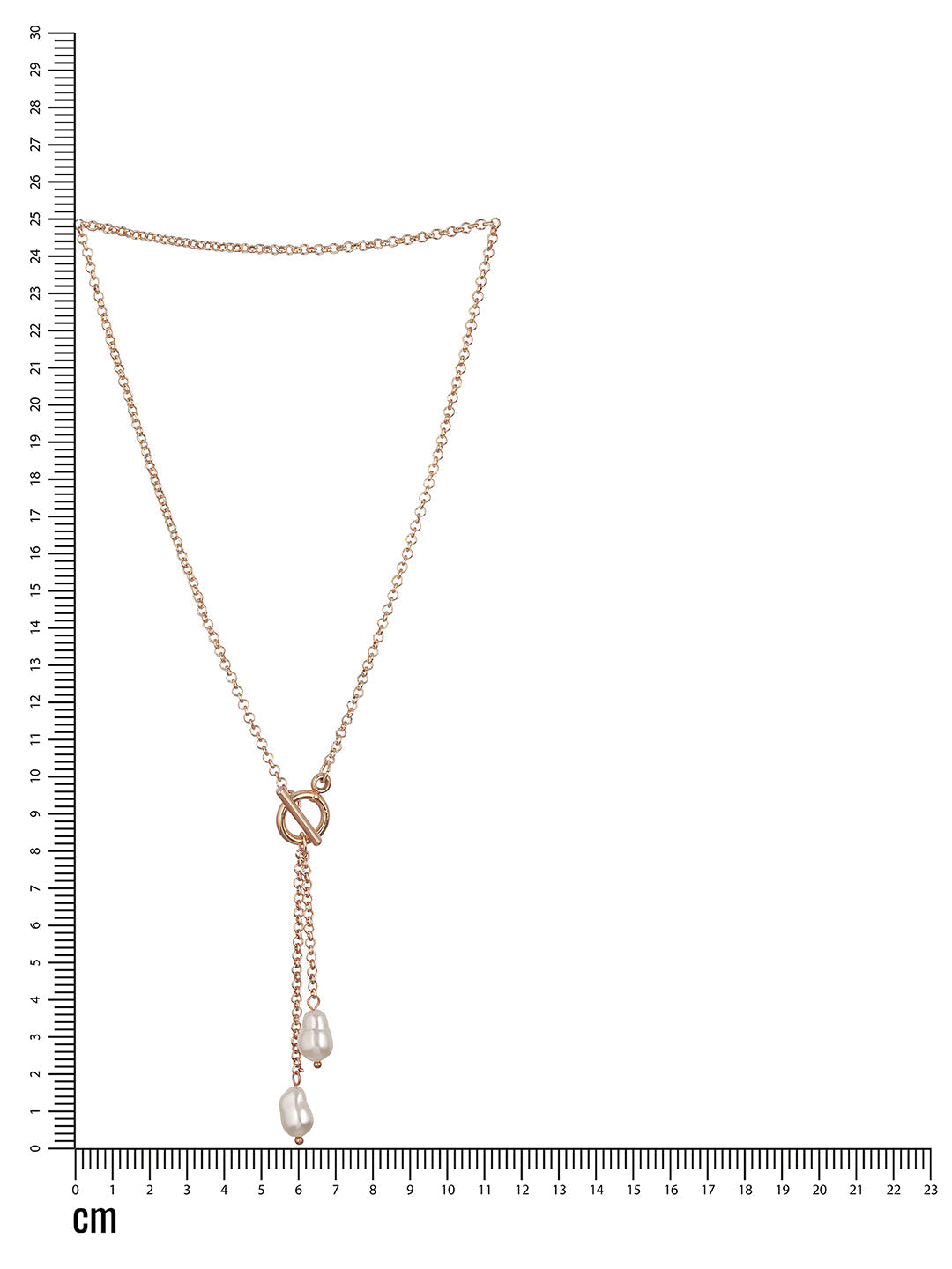 Gold Plated Handcrafted & White Pearl Interlinked Chain Necklace