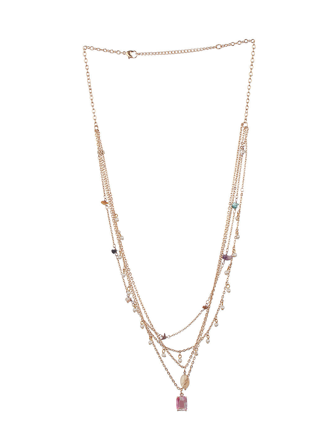 Brass Gold-Plated Layered Necklace
