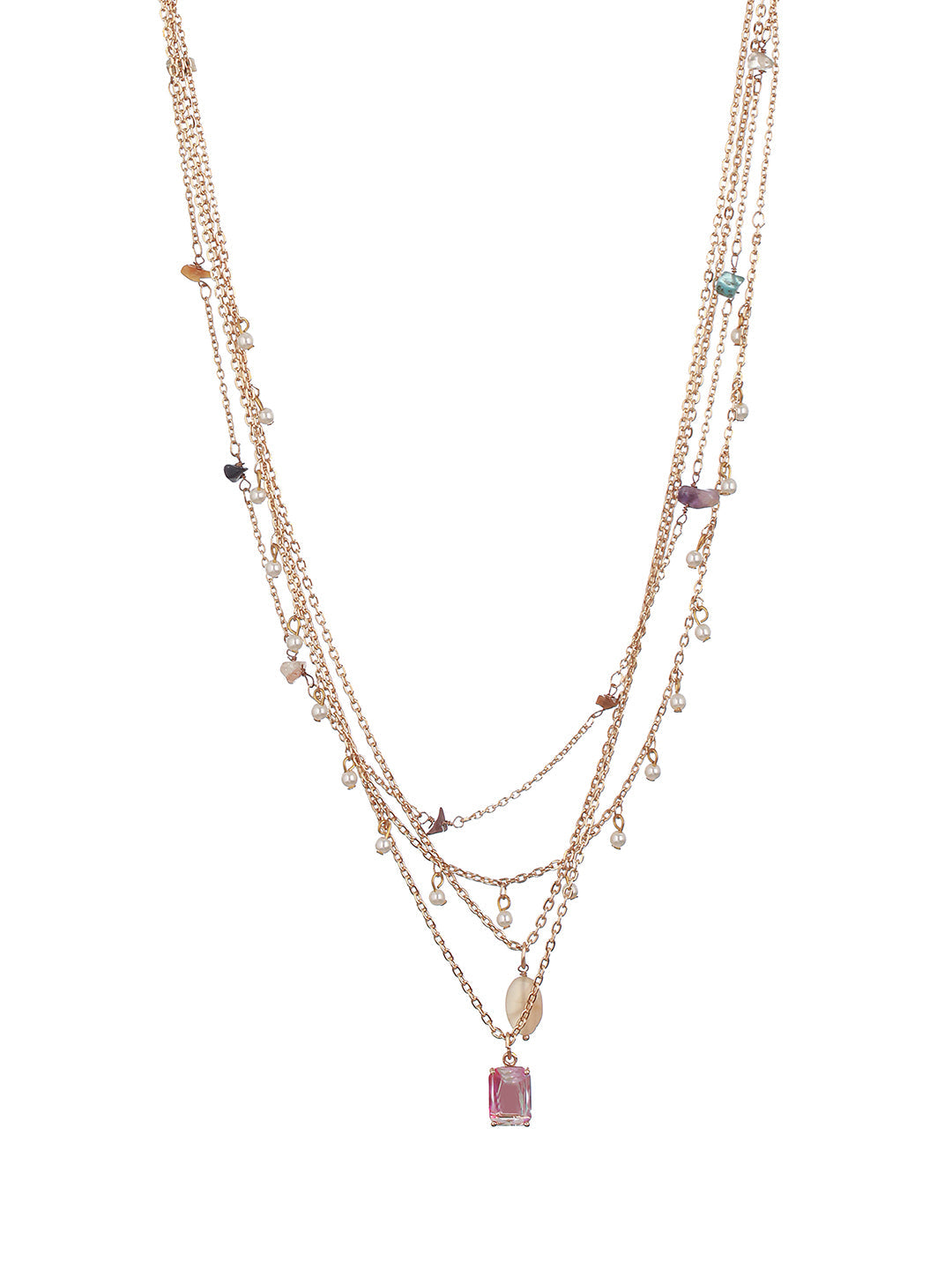 Brass Gold-Plated Layered Necklace