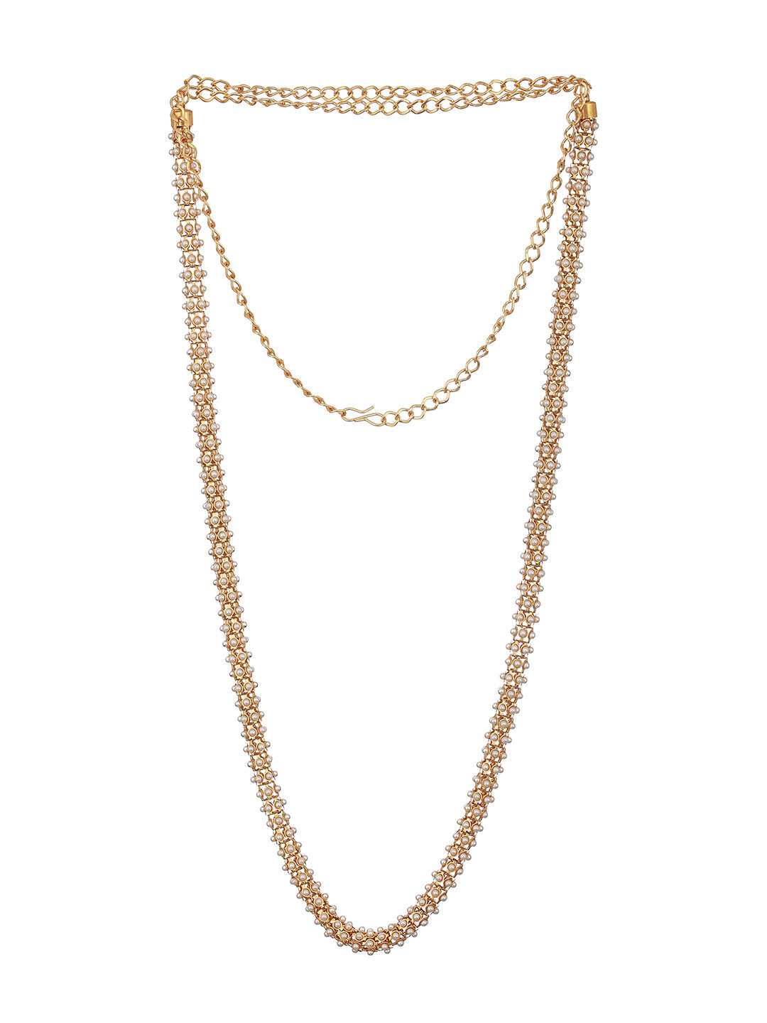 Jazz And Sizzle Gold Plated Pearl Beaded Waist Belt