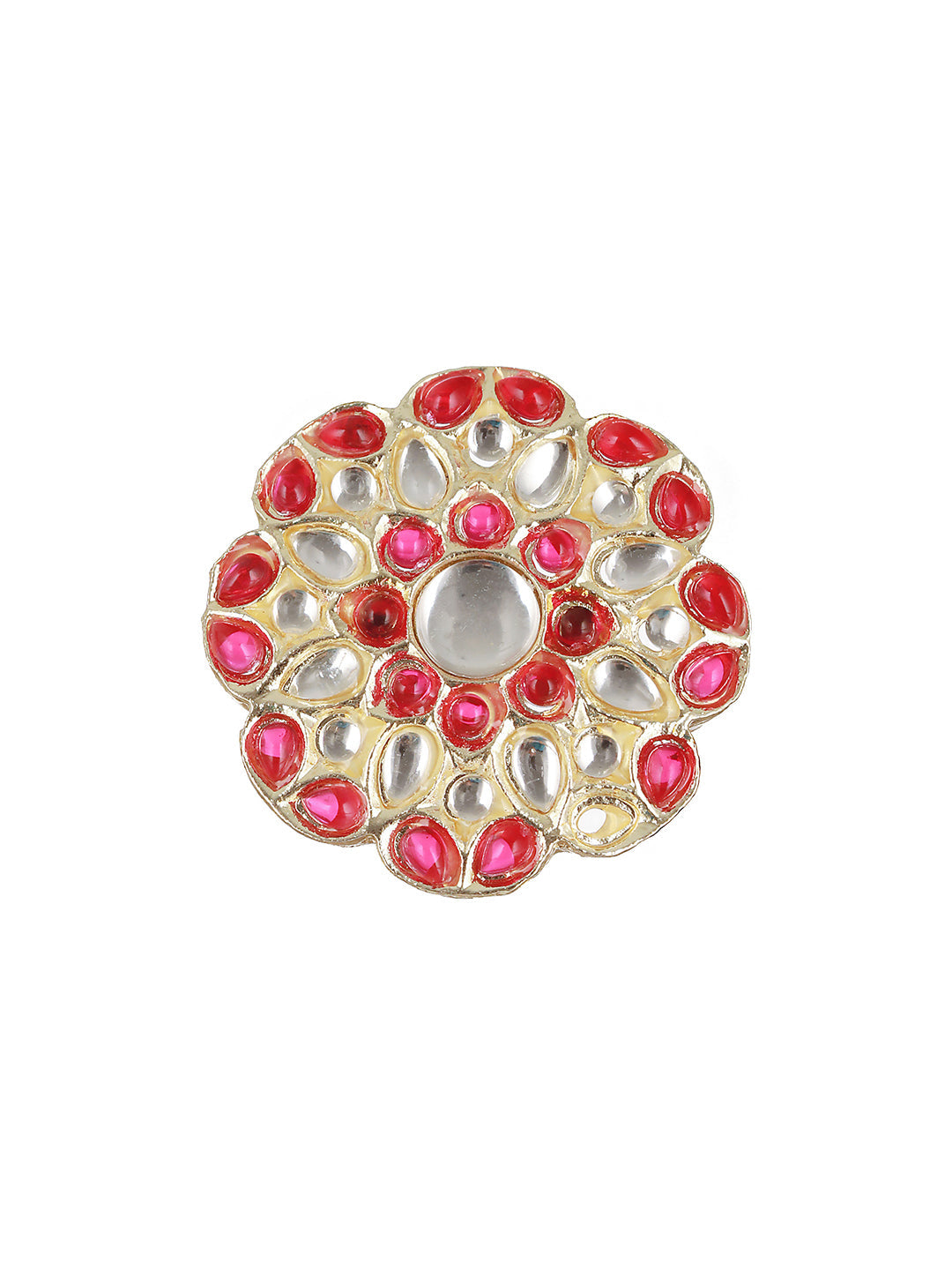 Gold-Plated Kundan-Studded & Beaded Jewellery Set