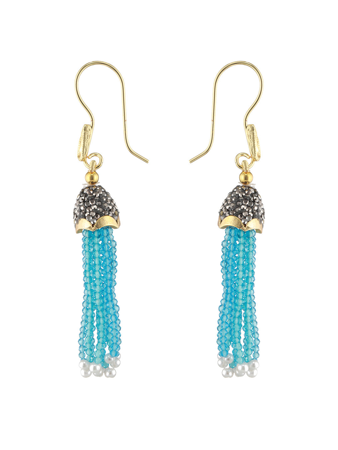 Gold-Plated Beaded Necklace And Earrings