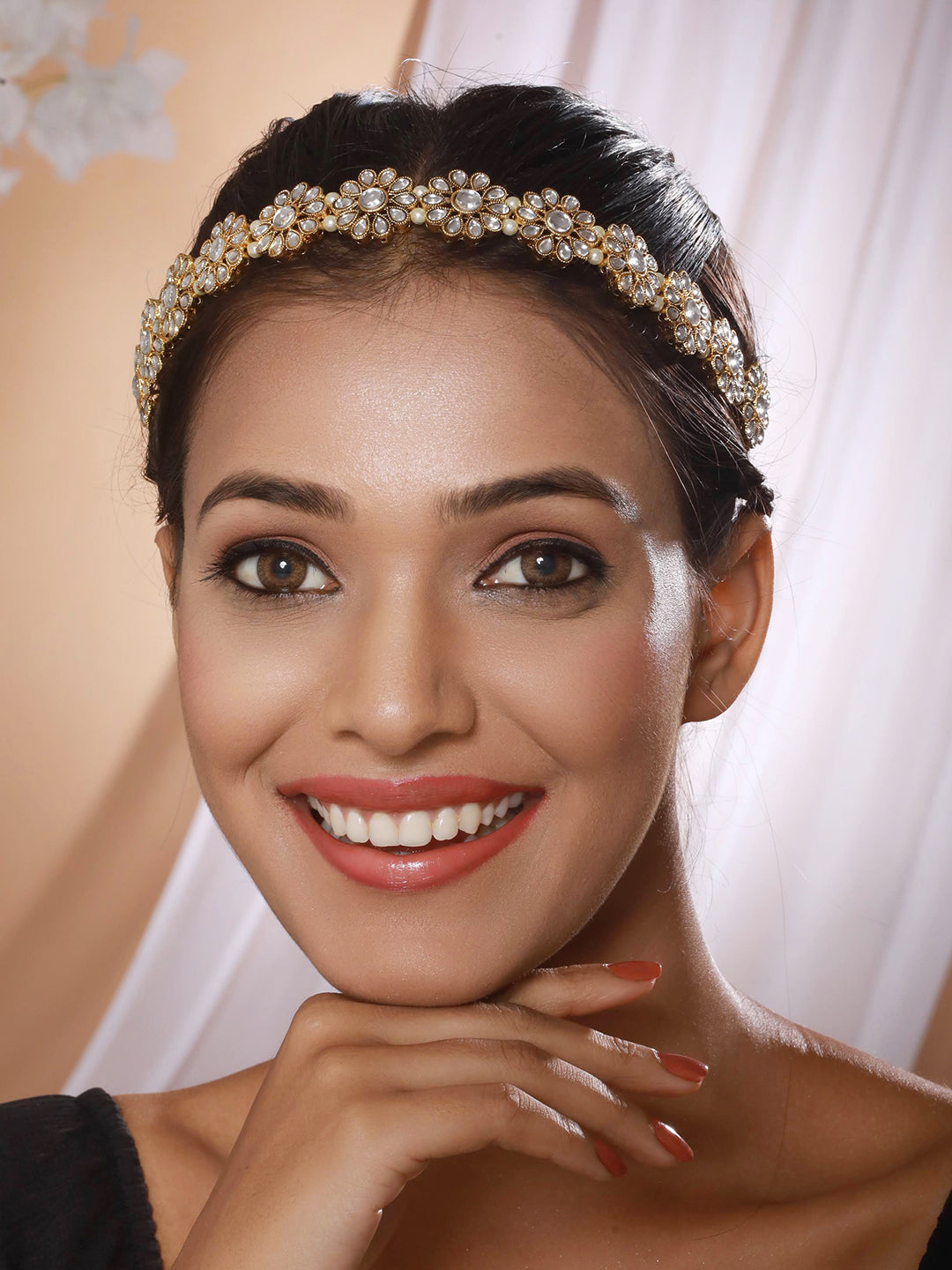 Gold-Plated Kundan Studded Mathapatti