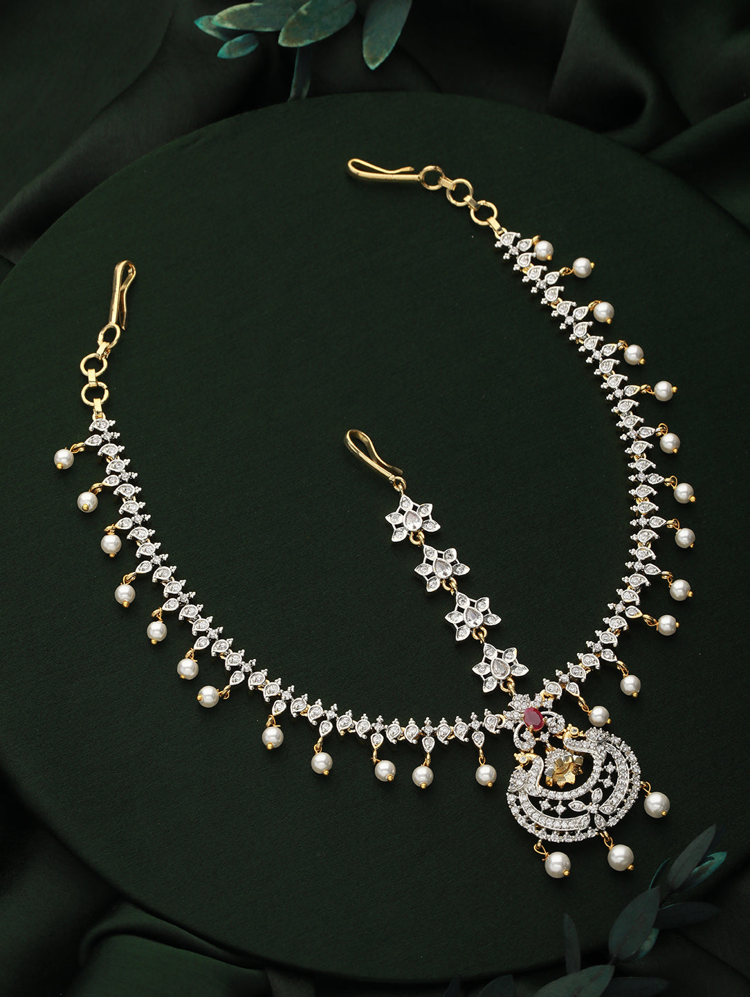 Gold-Plated Ad-Studded Mathapatti