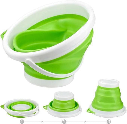 Silicone Foldable Bucket with Strong Folding Bucket Flexible Compact BPA Free Design - HalfPe