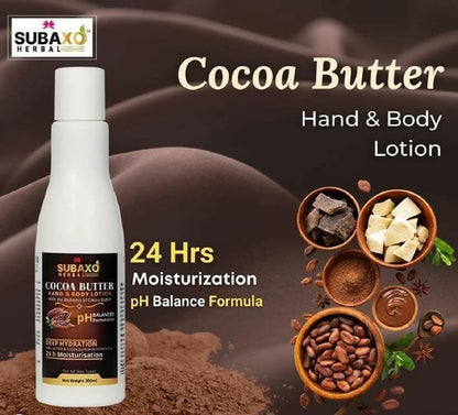 Subaxo Herbal Cocoa Butter & Honey Almond Hand & Body Lotion Combo (200ml each,Pack Of 2) - HalfPe