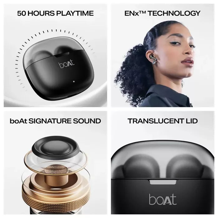 boAt Airdopes 212 with Translucent Lid, 50Hrs Battery & ASAP Charge Bluetooth (Multi color)