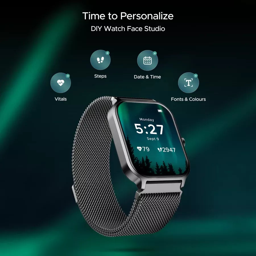 boAt Storm Call 3 Plus Smartwatch with Bluetooth Calling, 1.96" HD Display, AI Voice Assistant, 100+ Sports Modes, Heart Rate & SpO2 Monitor, IP68 Water Resistant