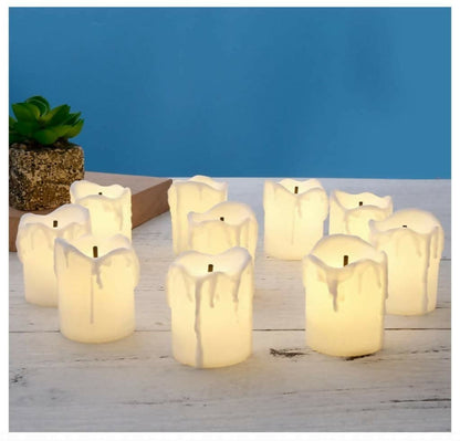 Smokeless Flameless Led Small Tea-Light Colorful Candles (Set of 12)