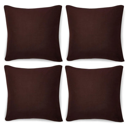 Lushomes Brown cushion cover 12x12, sofa pillow cover (Set of 10, 12x12 Inches) - HalfPe