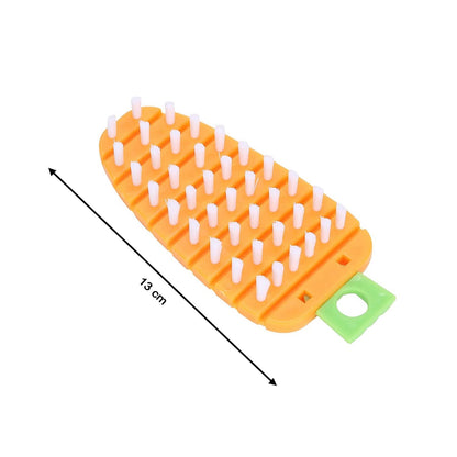 Carrot-Shaped Vegetable Scrubbing Brush – Non-Toxic Fruit & Veggie Cleaner for Potatoes & More