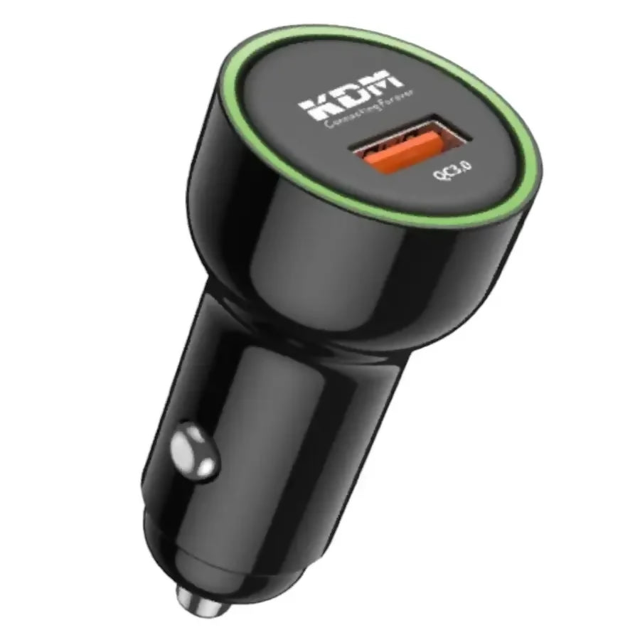 KDM – UC90 Miles Car Charger 30W power via a USB port (Multicolors)