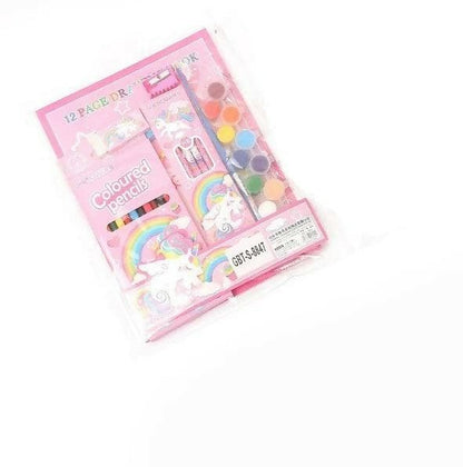 19 in 1 sketching stationery combo set for all toddler(pink) - HalfPe