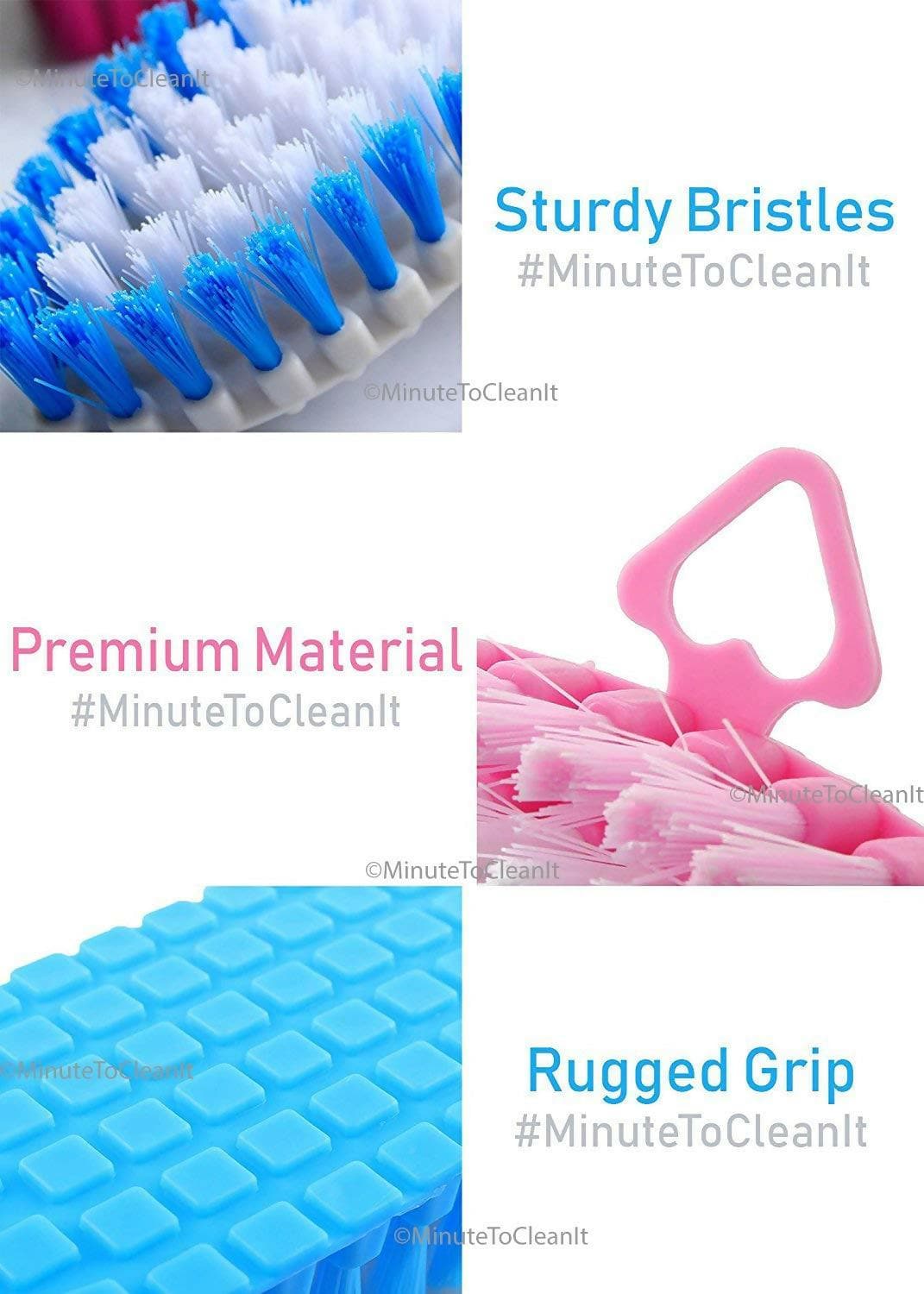 Unique Fibre Plastic Flexible Scrubbing Brush - HalfPe