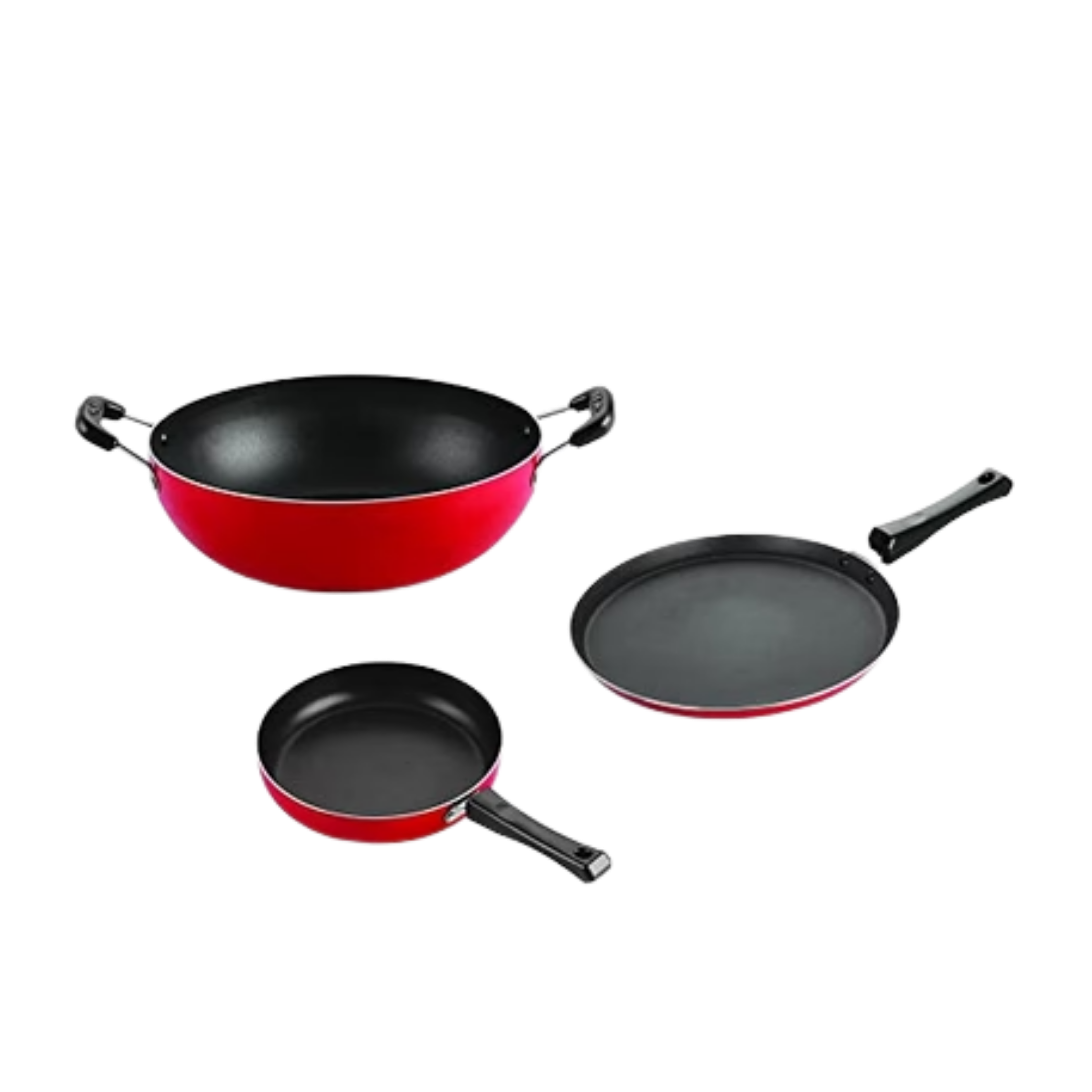 Nirlon 3-Piece Aluminium Non Stick Non Induction Cookware Gift Set