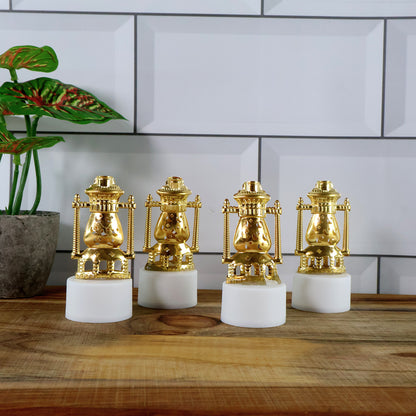 Mini Lantern-style Flameless Led Tealights Warm Yellow Flickering Light for Home Décor & Festivals- (4 Pc)