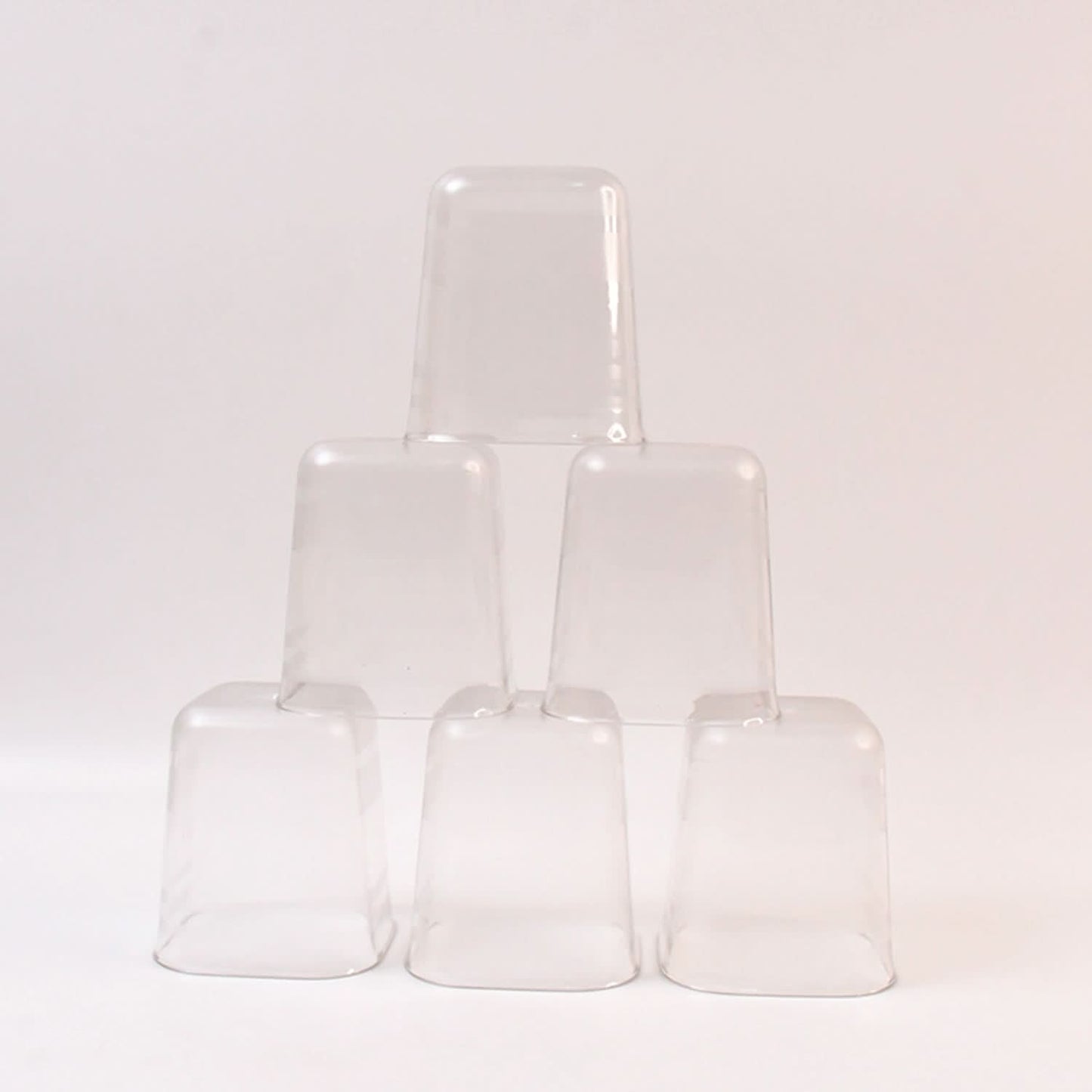6-Piece Transparent Diamond Glass Set – Medium Size for Water, Juice & More
