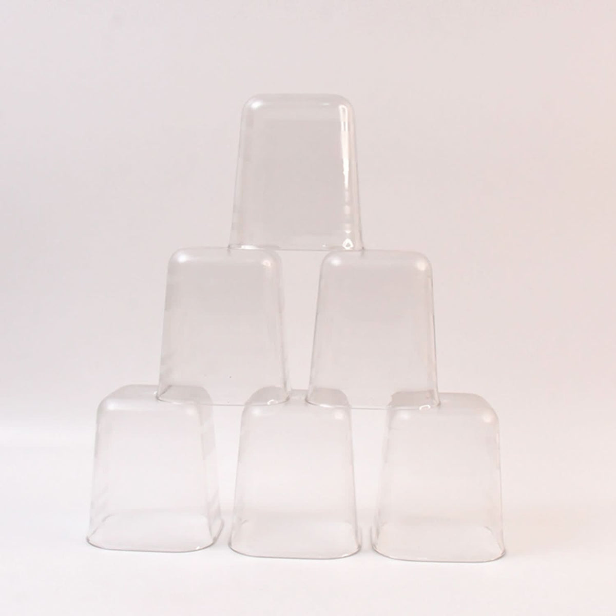 6-Piece Transparent Diamond Glass Set – Medium Size for Water, Juice & More HP DD