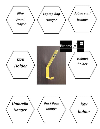 Brahmaji™ Multi-Purpose Heavy Duty Wall Mount Hanger Helmet Holder WiNNY