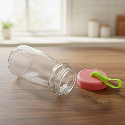 Premium Glass Bottle With Leak-proof Lid (300 Ml)