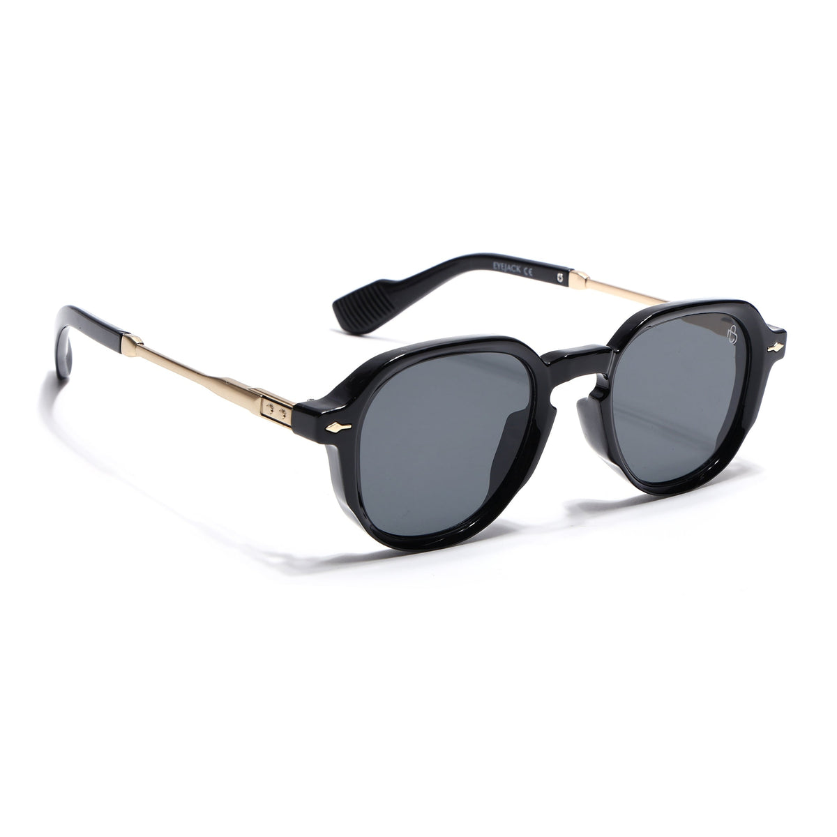 Pearl Black Wayfarer Sunglasses for Men and Women - Style 2216 - view 2