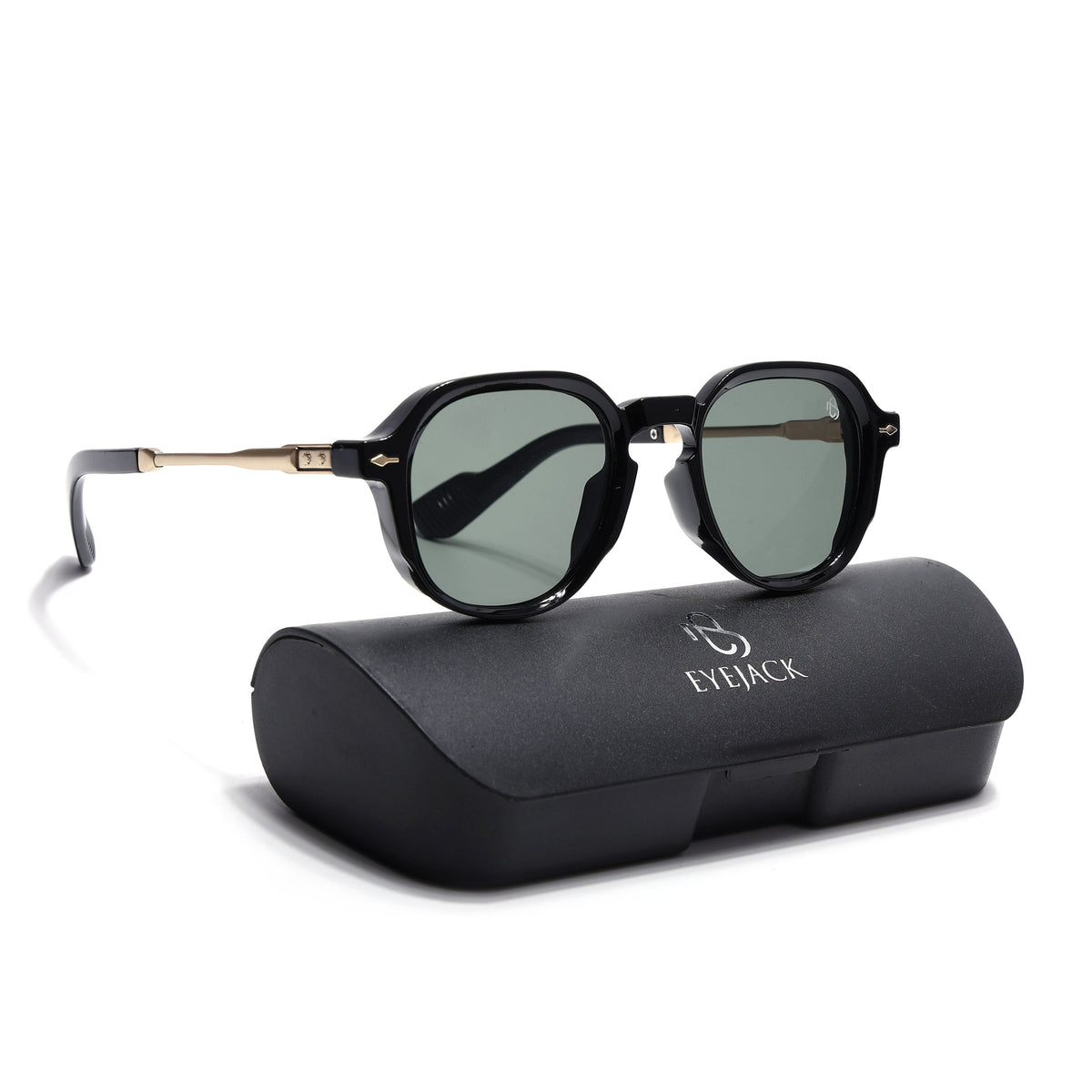 Pearl Black Wayfarer Sunglasses for Men and Women - Style 2218 - with box packaging