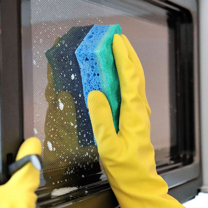 2 Pairs Medium Yellow Rubber Gloves – Multipurpose