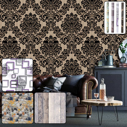 Self-adhesive Waterproof Wallpaper Roll - (1 Pc  Mix Design)