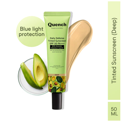 Quench Daily Defense Tinted Sunscreen SPF 50 Pa+++ (Very Deep) 50Ml (699)