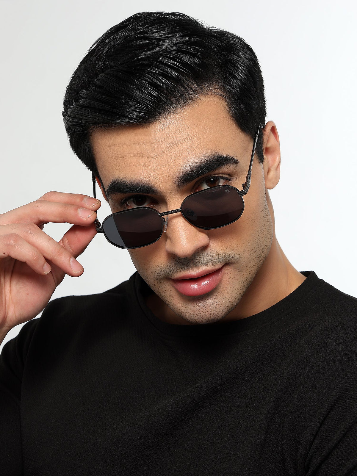 Imperial Grey Rectangle Sunglasses for Men and Women - view 1